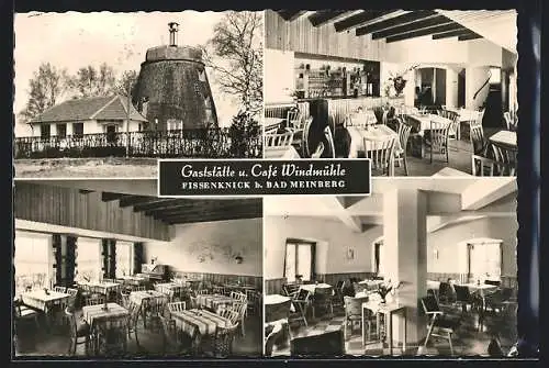 AK Fissenknick b. Bad Meinberg, Gaststätte und Café Windmühle, Bes. F. Schneidermann