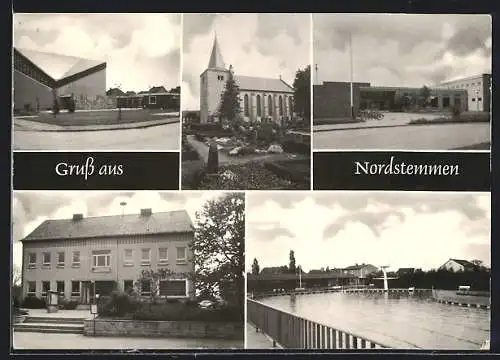 AK Nordstemmen, Friedhof und Kirche, Schule, Freibad