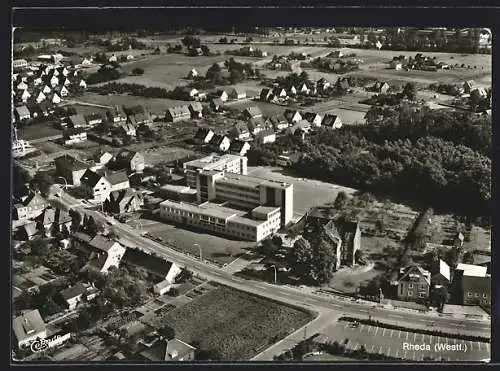 AK Rheda /Westf., Ortsansicht vom Flugzeug aus