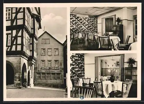 AK Alsfeld /Hessen, Ds Hotel Ratseck v. Oskar Menn, mit Gaststube