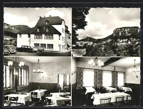 AK Gerolstein /Eifel, Hotel-Restaurant Ratskeller der Fam. Thielmann, mit Innenansichten