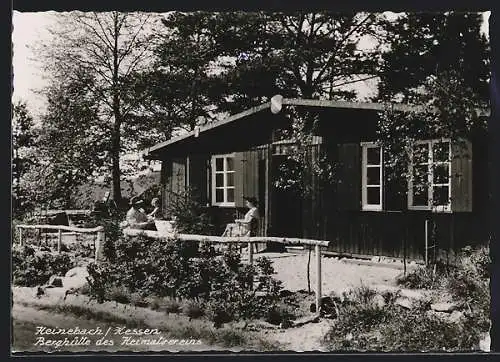 AK Heinebach /Hessen, Die Berghütte des Heimatvereins