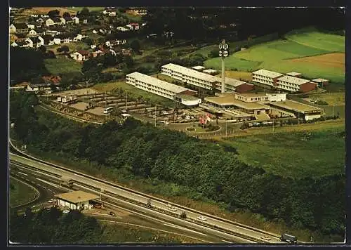 AK Kirchheim / Hessen, Das Motel-Center vom Flugzeug aus