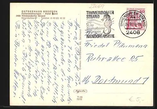 AK Timmendorfer Strand, Hotel Ostseehaus Dreesen, Strandallee 97