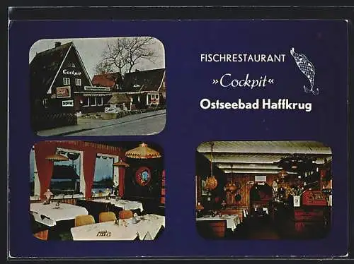 AK Haffkrug, Ostseebad, Restaurant Cockpit, Strandallee 81, Innenansicht