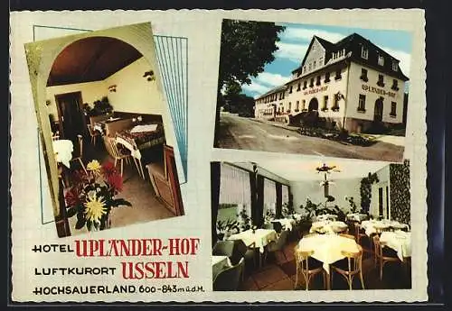 AK Usseln, Hotel Upländer-Hof Karl Jäger, Innenansichten