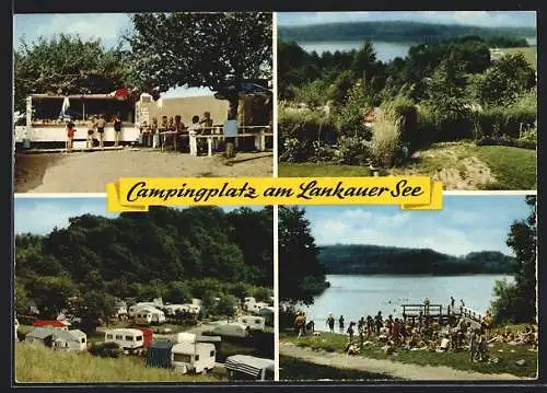 AK Lankau, Campingplatz am Lankauer See, Imbiss, Uferpartie