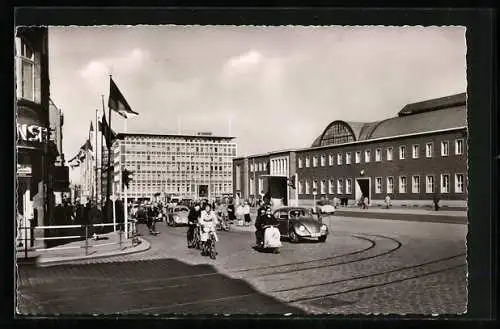 AK Kiel, Strassenpartie am Hauptbahnhof