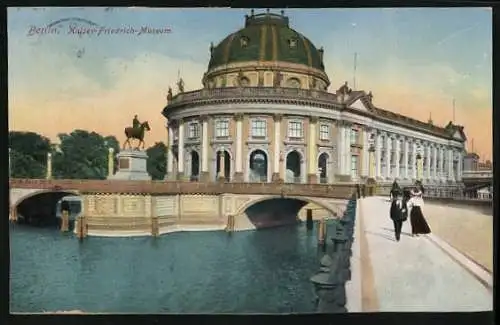 AK Berlin, Kaiser-Friedrich-Museum mit Brücke und Strasse