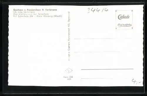 AK Hardehausen b. Scherfede, Haus Varlemann-Fischteich, Gästeraum, Wildpferde im Freigehege