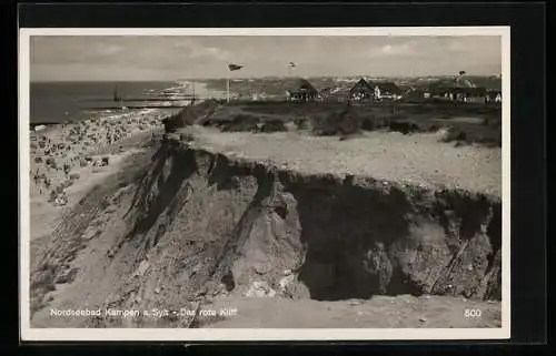 AK Kampen a. Sylt, Das rote Kliff und der Strand