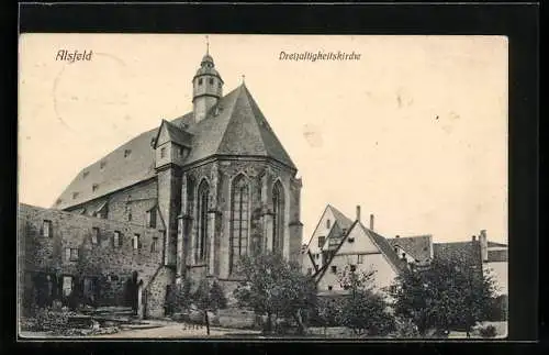 AK Alsfeld, Blick zur Dreifaltigkeitskirche