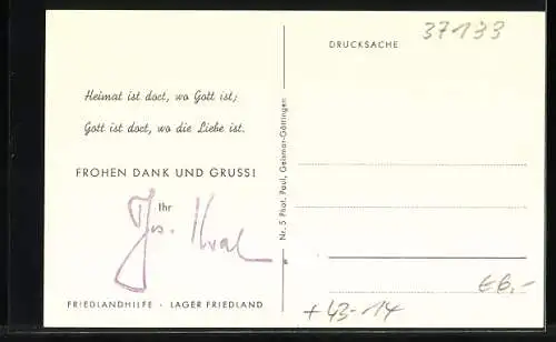 AK Friedland / Leine, Grenzdurchgangslager mit Parkpartie