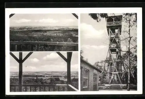 AK Höftgrube /Niederelbe, Hotel Haus Deutscher Olymp, Aussichtsturm