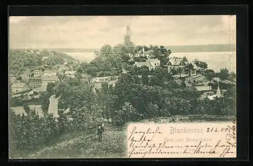AK Hamburg-Blankenese, Blick vom Bismarckstein zum Süllberg