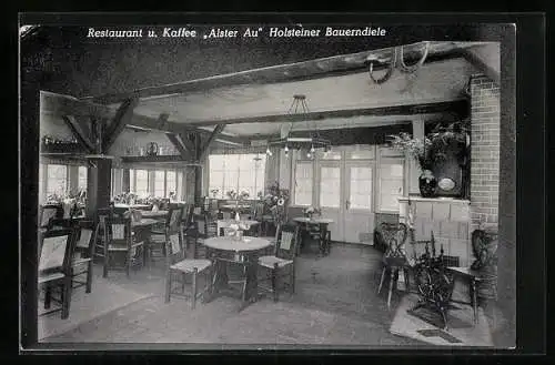 AK Hamburg-Duvenstedt, Restaurant und Cafe Alster Au, Holsteiner Bauerndiele