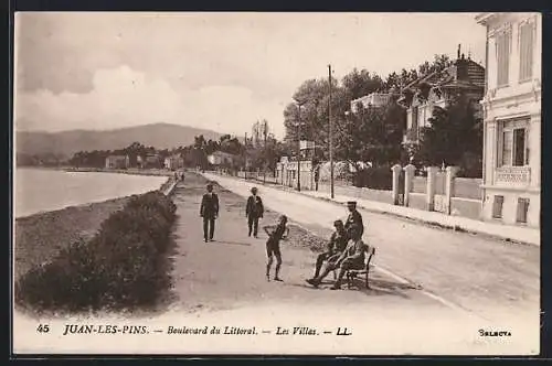 AK Juan-les-Pins, Boulevard du Littoral, Les Villas