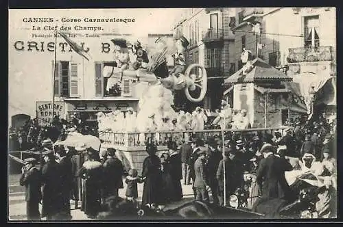 AK Cannes, Corso Carnavalesque, La Clef des Champs