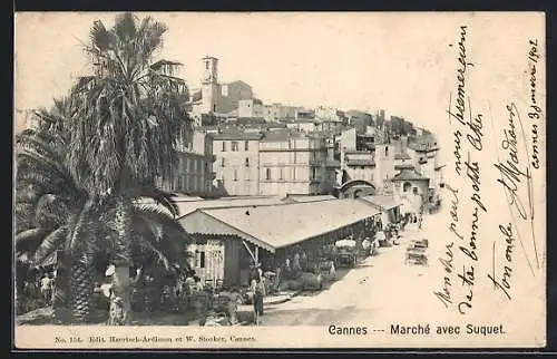 AK Cannes, marché avec Suquet