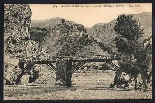 AK Daluis /Alpes-Maritimes, Ortsansicht von der Brücke aus