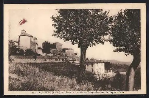 AK Auribeau /Alpes-Maritimes, Un coin du Village dominant la Siagne