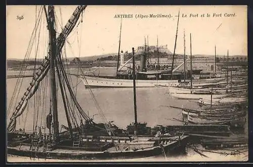 AK Antibes /Alpes-Maritimes, Le Port et le Fort Carré