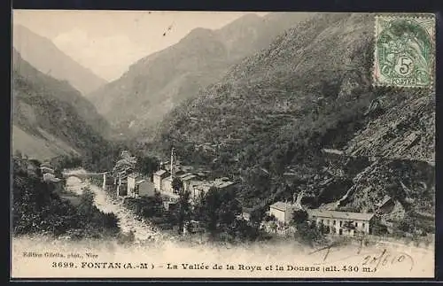 AK Fontan /Alpes-Maritimes, La Vellée de la Roya et la Douane