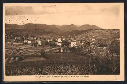 AK La Grande Rimade /Alpes-Maritimes, Vue sur les Alpes