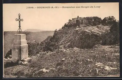 AK Gourdon /A.-M., Excursion aux Gorges du Loup