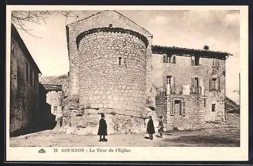 AK Gourdon /A.-M., La Tour de l`Eglise