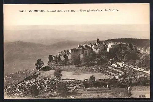 AK Gourdon, vue générale et la vallée