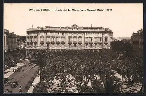 AK Antibes, Place de la Victoire, Grand Hotel