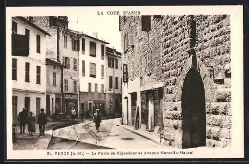 AK Vence /A.-M., La Porte de Signadour et Avenue Marcelin-Maurel