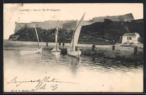 AK Cannes, Port de l`Ile Ste-Marguerite