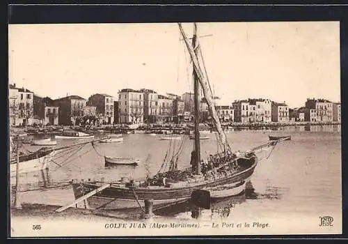 AK Golfe-Juan /A.-M., Le Port et la Plage