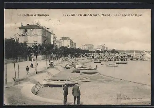 AK Golfe-Juan /A.-M., La Plage et le Quai