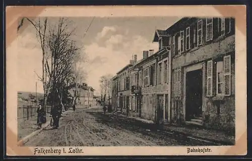 AK Falkenberg i. Lothr., Restaurant Strassburger Hof an der Bahnhofstrasse