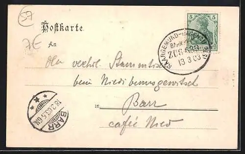 AK Bitsch, Hotel zur Stadt Metz, Gesamtansicht