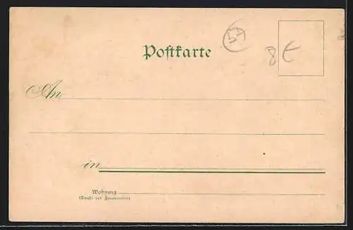 Lithographie Deusch-Avricourt, Beamtenkolonie, Bahnhof, Protestantische Kirche