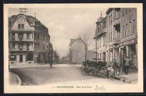 AK Hagondange, Rue de la Gare