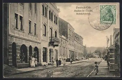 AK Deutsch-Oth., Blick in die Bahnhofstrasse