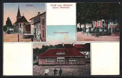 AK Mulsach, Kirche, Erholungsheim und Schulhaus