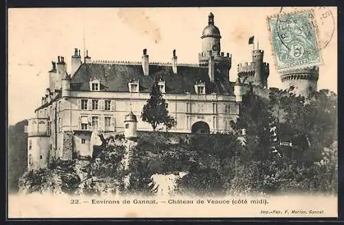 AK Gannat, Chateau de Veauce, coté midi