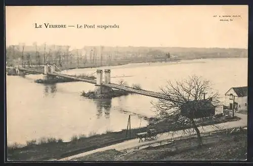 AK Le Veurdre, Le Pont suspendu