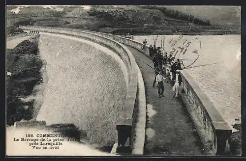 AK Commentry, Le Barrage de la prise d`eau près Larequille, Vue en aval