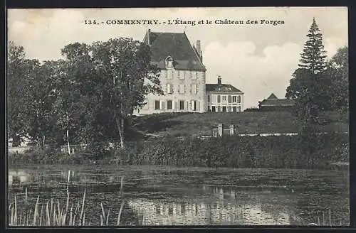 AK Commentry, L`Étang et le Château des Forges