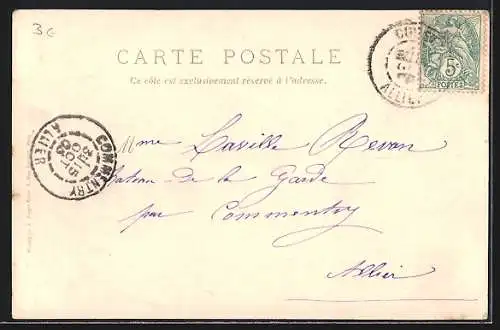 AK Cusset, Vue du Sichon au Pont-de-la-Mer