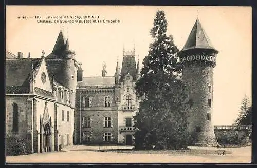 AK Cusset, château de Bourbon-Busset et la chapelle