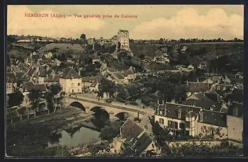 AK Hérisson /Allier, Vue générale prise du Calvaire