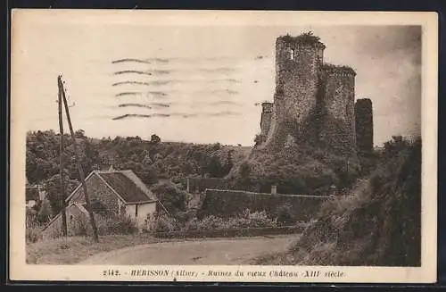 AK Hérisson /Allier, Ruines du vieux Château